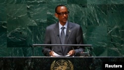 Rwanda president Paul Kagame addresses the 69th United Nations General Assembly at the U.N. headquarters in New York September 24, 2014.