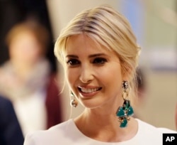 FILE - Ivanka Trump, daughter and adviser of U.S. President Donald Trump, arrives for a dinner after she participated in the W20 Summit in Berlin, April 25, 2017.