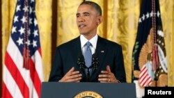 U.S. President Barack Obama holds a news conference in the East Room of the White House in Washington, Nov. 5, 2014. 