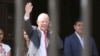 Peru's President Pedro Pablo Kuczynski leaves Government Palace after presenting his resignation to Congress in Lima, Peru, March 21, 2018. 