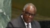 FILE - Hifikepunye Pohamba, President of Namibia, speaks during the 67th session of the General Assembly at United Nations headquarters, Sept. 25, 2012.