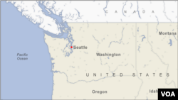 FILE - Map showing the state of Washington in the United States. Tacoma — where power was knocked out for about 14,000 customers on December 25, 2022 — sits south of the state's largest city of Seattle.