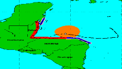 Dự báo thời tiết cho thấy bão Richard sẽ đi qua khu vực phía Bắc Bay Islands của Honduras rồi tới bờ biển Belize và bán đảo Yucatan của Mexico vào chiều tồi hôm nay
