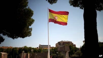 Bandeira espanhola em Madrid
