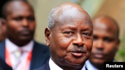 FILE - Uganda's President Yoweri Museveni