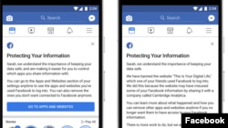 Facebook is informing users who may have had private data shared with Cambridge Analytica through a message in their News Feed. (Facebook)