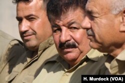 Mam Wahab Suri, a Peshmerga deputy commander in Tuz Khurmatu says Kurdish independence is their birthright, and he is willing to fight for it if necessary on Oct. 14, 2017, in Tuz Khurmatu, Iraq.