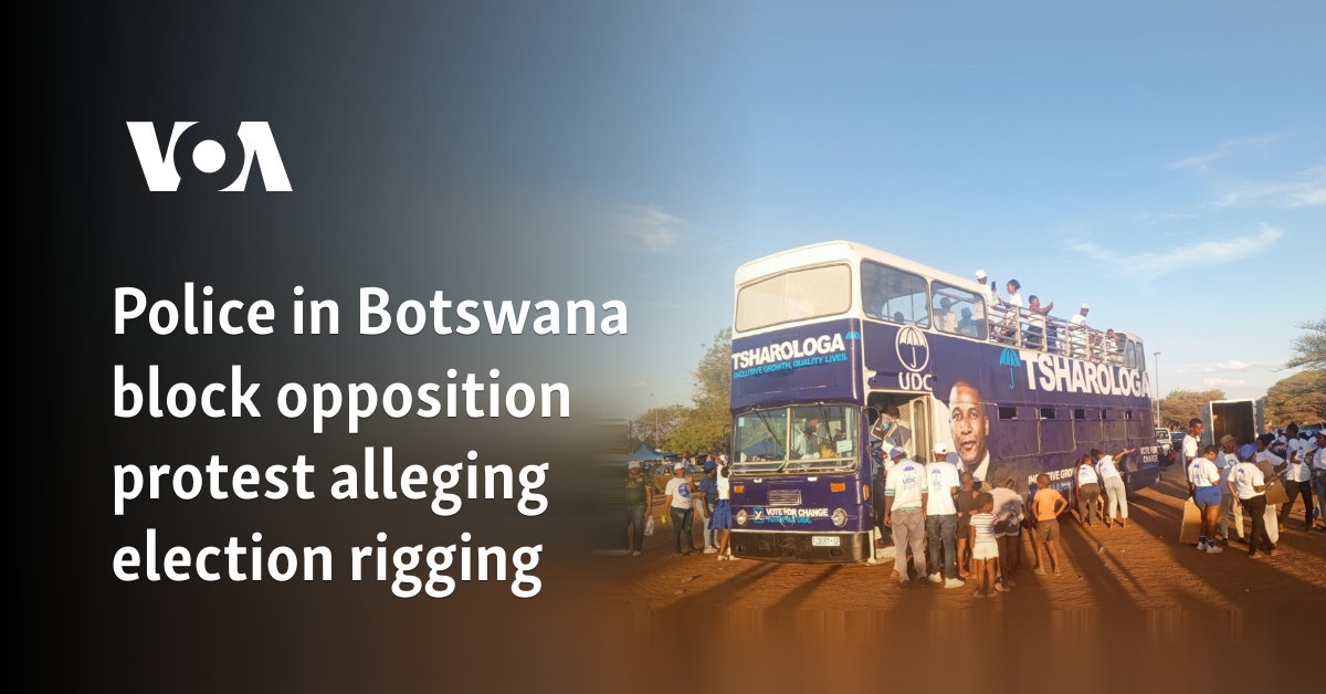 Police in Botswana block opposition protest alleging election rigging