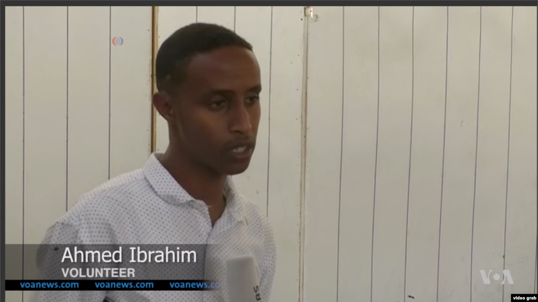 Ahmed Ibrahim, Relawan Pertolongan Pertama untuk Warga Somalia (Photo: VOA/Videograb)