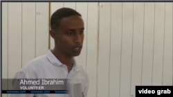 Ahmed Ibrahim, Relawan Pertolongan Pertama untuk Warga Somalia (Photo: VOA/Videograb)