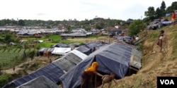 A Rohingya refugee camp near the southern city of Cox’s Bazaar in Bangladesh.