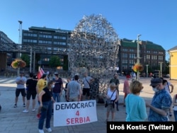Serb diaspora protest Helsinki