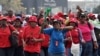 Police Fire Rubber Bullets at South Africa Strikers