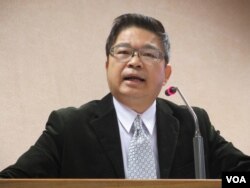 台湾在野党民进党立委蔡煌琅(美国之音 张永泰拍摄)