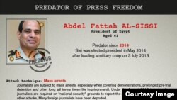 Egypt's President Abdel-Fattah el-Sissi, Turkish President Erdogan, Saudi Arabia's King Salman, and the so-called Islamic State Terror Group are on the list of "Predators of Press Freedom" released by Reporters without Borders to mark the International Day to End Impunity for Crimes against Journalists Wednesday, Nov. 2, 2016.