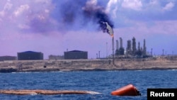 A general view of the port and Zawiya Oil Refinery, west of the city of Tripoli, Libya, Aug. 22, 2013. 