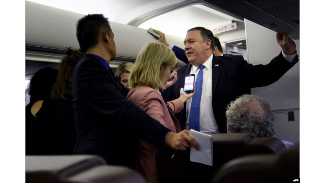 Mike Pompeo se reúne el viernes 19 de octubre de 2018 con autoridades de México.