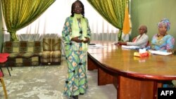 La présidente du Réseau des femmes syndicalistes de Côte d'Ivoire (REFSY-CI), Mariatou Guiehoa, Abidjan, 22 février 2018.
