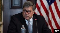 Jaksa Agung AS Bill Barr di Washington, DC, 4 Agustus 2020. (Foto: NICHOLAS KAMM / AFP)