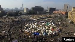 Prizor sa današnjih demonstracija na kairskom trgu Tahrir