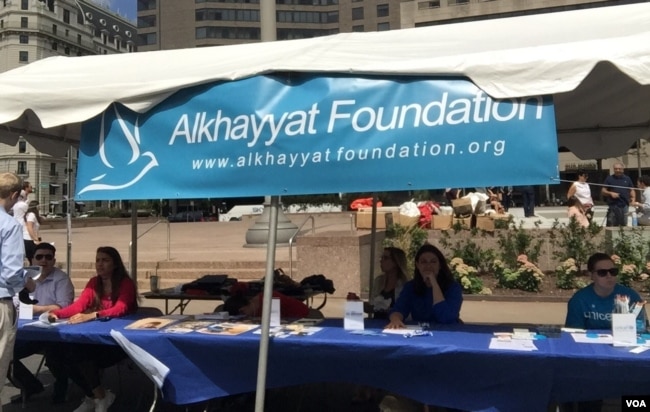 阿尔哈雅特基金会2017年9月3日于华盛顿叙利亚节庆现场(美国之音扬之初摄)
