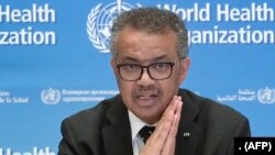 Shugaban hukumar WHO Tedros Ghebreyesus 