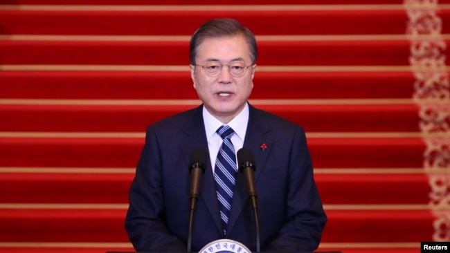 韩国总统文在寅(资料照片)
