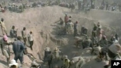 A diamond mine in Africa