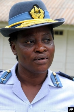 Air Commodore Ellen Chiweshe is photographed in Harare, Zimbabwe, Monday, Jan. 4, 2016. Chiweshe became the southern African country’s first female air commodore, the number-three post in the air force. (AP)