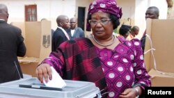 Presidente Joyce Banda votou em Malemia, 20 Maio 2014