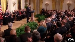 El presidente Barack Obama en la entrega de la Medalla Nacional de Ciencia y Tecnología en la Casa Blanca.
