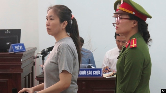 Bà Quỳnh trong phiên xử ngày 29/6.