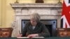 英国首相特蕾莎·梅2017年3月28日签署致欧洲理事会主席公函，正式启动脱欧程序