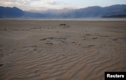 A general view of the dried up Theewaterskloof dam near Cape Town, South Africa June 2, 2017.