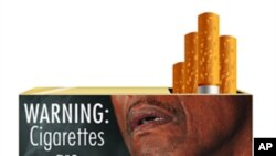 New graphic cigarette packaging, released by the U.S. Food and Drug Administration June 21, 2011, shows a varied collection of dead bodies, diseased lungs and a man on a ventilator were among the graphic images for revamped U.S. tobacco label. THIS IMAGE 