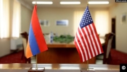 US Armenia flags
