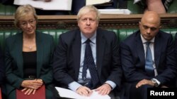 Борис Джонсон на урядовій лаві у парламенті 3 вересня 2019 р.