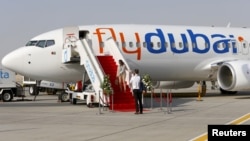 Un avion de flydubai à Dubai, le 8 novembre 2015.