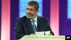 Presiden Mesir Mohammed Morsi yang didukung kelompok Islamis meningkatkan kekhawatiran akan keberlanjutan perdamaian Mesir-Israel (foto: dok). 