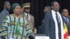 African Union Chief Nkosazana Dlamini-Zuma (front L) and Mali's President Dioncounda Traore attend a high level international meeting on the crisis in northern Mali, Bamako, October 19, 2012.