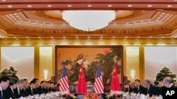 18일 바이든 미 부통령과 시진핑 중국 부주석이 참석한 가운데 인민대회당에서 열린 미-중 회담