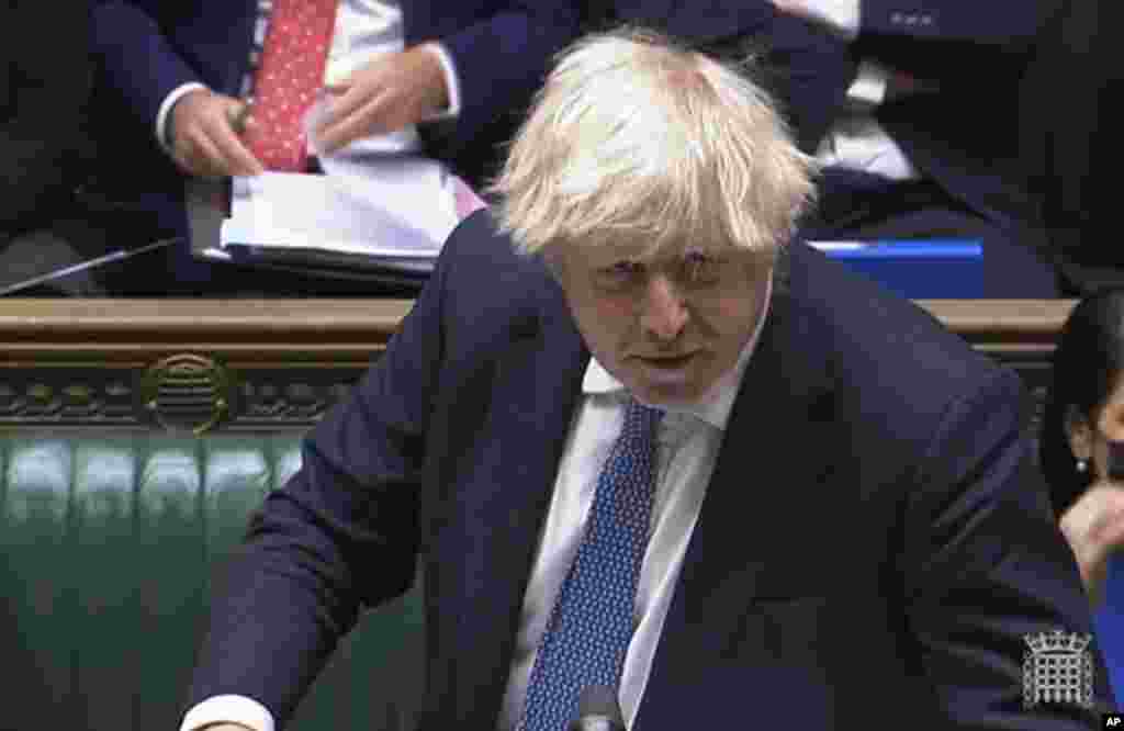 Britaniyanın Baş naziri Boris Conson İcmalar Palatasında 