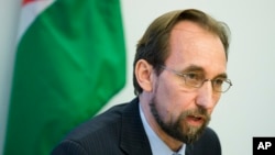 FILE - U.N. High Commissioner for Human Rights Zeid Ra'ad al-Hussein is talking with China about visiting Tibet.