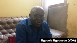 Serge Michel Odzoki porte-parole du PCT au pouvoir, Brazzaville, 21 mai 2018. (VOA/Ngouela Ngoussou)