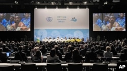 Ouverture de la Conférence des Nations Unies sur les changements climatiques de la COP 23 à Bonn, en Allemagne, le 6 novembre 2017.