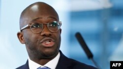 Conservative MP Sam Gyimah, the former universities minister who resigned over the prime minister's Brexit deal, speaks at an event organized by the People's Vote campaign group supporting a second referendum on the Brexit vote in London, Jan. 7, 2019.