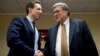 Attorney General nominee Bill Barr, right, meets with Sen. Josh Hawley, R-Miss., a member of the Senate Judiciary Committee, in Hawley's office, Jan. 29, 2019, in Washington.