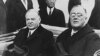 胡佛总统(左)与罗斯福总统在后者就职典礼的当天