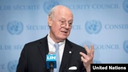 Staffan de Mistura, nûnerê taybet yê Netewên Yekbûyî bo pisgirêkên Sûriyê.