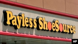 FILE - A Payless ShoeSource store front in Philadelphia.